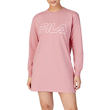 Fila Long Sleeve T-Shirt Dress, Egret - JCPenney