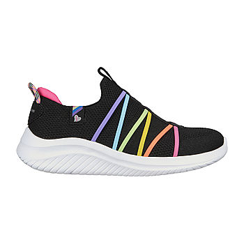 Skechers Ultra Flex 3.0 Little Girls Sneakers, Color: Black Multi