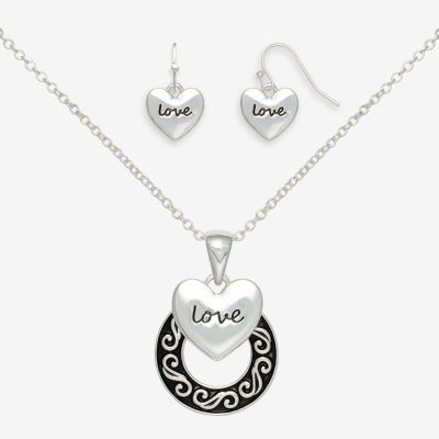 Mixit Pendant Necklace & Drop Earring 2-pc. Heart Jewelry Set