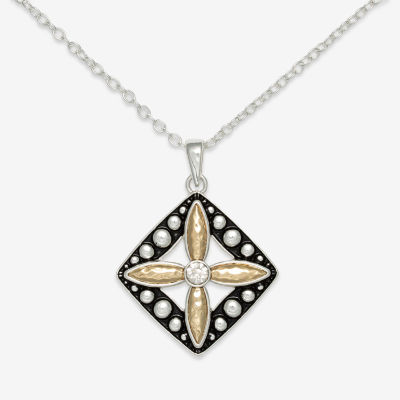 Mixit 18 Inch Link Cross Pendant Necklace