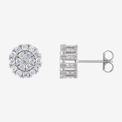 3 CT. T.W. White Cubic Zirconia Sterling Silver 10.5mm Stud Earrings