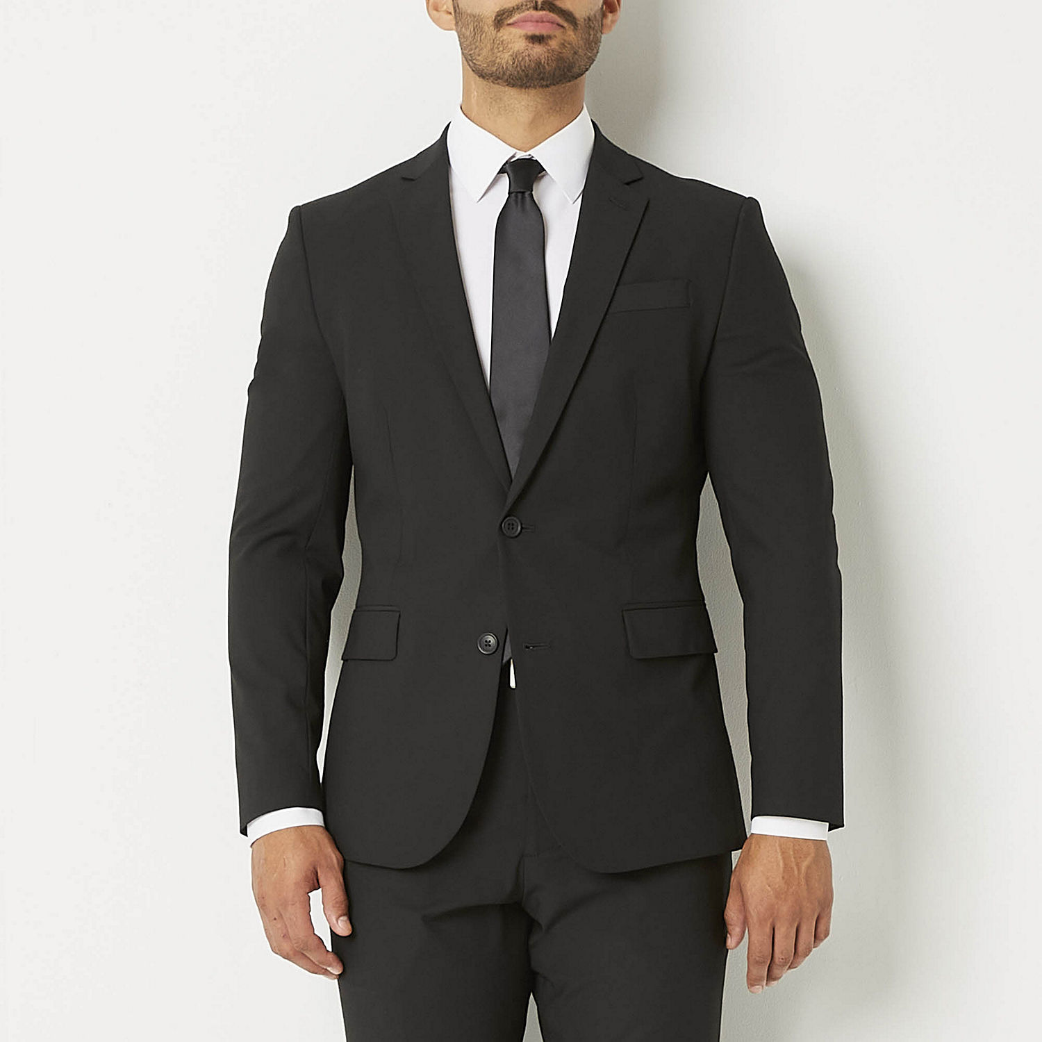 JF J.Ferrar Ultra Comfort Black Stretch Suit Separates Big and Tall ...