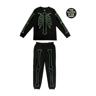 Halloween Skeleton Matching Family Pajamas, Color Black JCPenney
