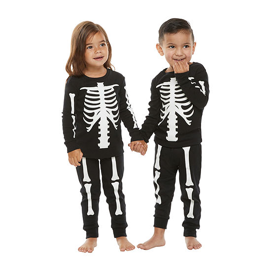 Toddler Unisex Halloween Skeleton 2pc. Pajama Set