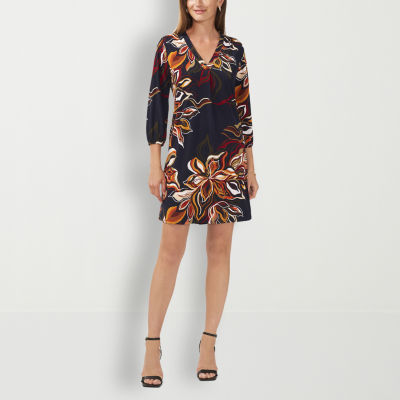 Msk embroidered shift outlet dress