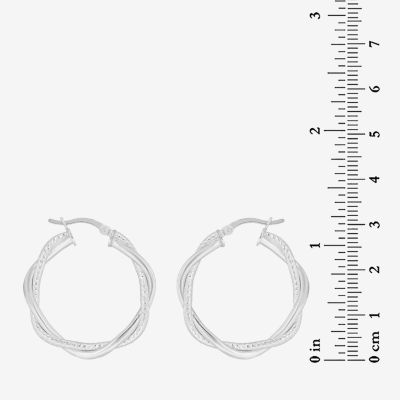 Sterling Silver 30.4mm Hoop Earrings
