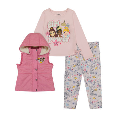 Disney Toddler Girls 3pc. Princess Pant Set, Color Lt Pink JCPenney