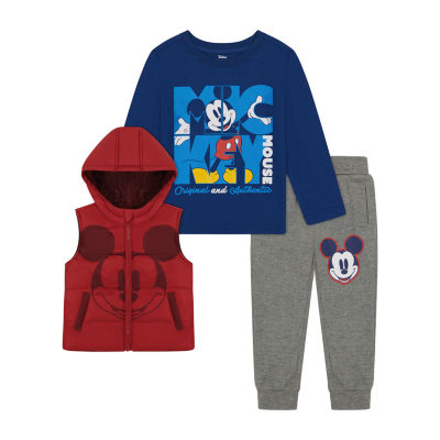 Disney Toddler Boys 3-pc. Mickey Mouse Fleece Pant Set