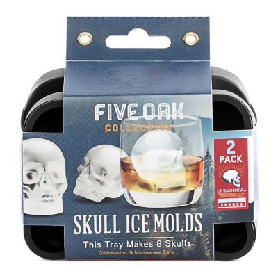 Five Oak 2-pc. Skull Ice Mold