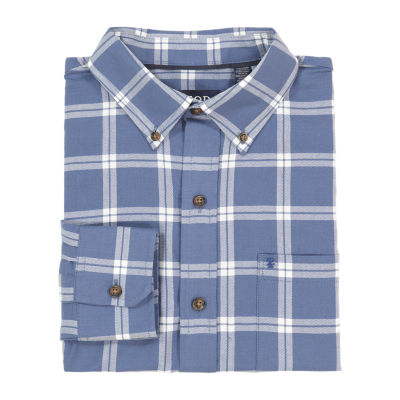 IZOD Luxury Sport Mens Classic Fit Long Sleeve Plaid Button-Down Shirt