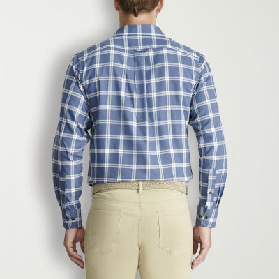IZOD Luxury Sport Mens Classic Fit Long Sleeve Plaid Button-Down Shirt
