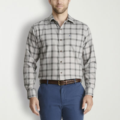 IZOD Luxury Sport Mens Classic Fit Long Sleeve Plaid ButtonDown Shirt