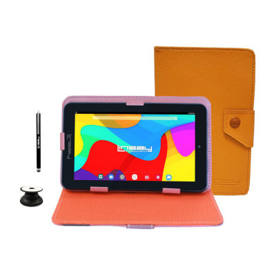 7IN Quad Core 32GB Storage Android 12 Tablet With Brown Case, Holder, Pen