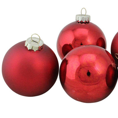 Northlight Glass 2-Finish Ball 6-pc. Christmas Ornament