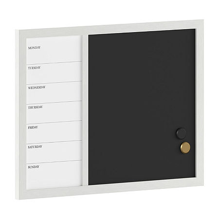 Martha Stewart 24x18 Calendar/Chalk Board, One Size, White -  BRPMCO1M24561WT