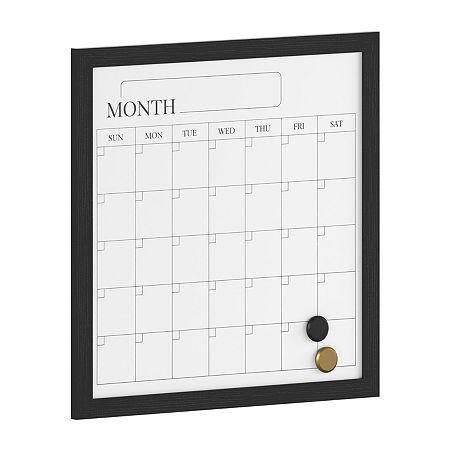 Martha Stewart 18x18 Inch Dry Erase Wall Calendar In Black