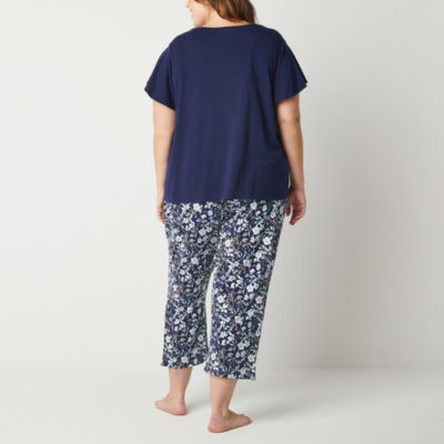 Ellen Tracy Paisley-Print Knit Tank Top and Capri Pajama Pants Set - Macy's