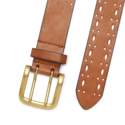 a.n.a Double Prong Edge Perforated Womens Belt