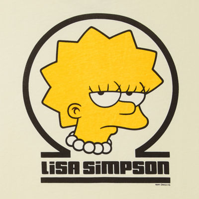 Juniors Lisa Simpson Boyfriend Tee Womens Crew Neck Short Sleeve Graphic T-Shirt