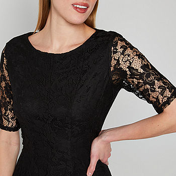 Floral Lace Fit and Flare Dress