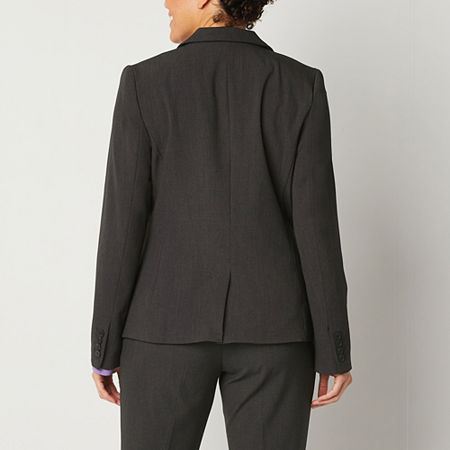 Liz Claiborne Kate Womens Classic Fit Blazer, 12 Petite, Gray