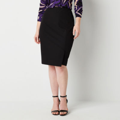 Worthington Womens Mid Rise Pencil Skirt