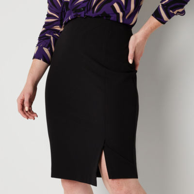 Worthington Womens Mid Rise Pencil Skirt