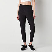 NEW St Johns Bay Plus Size 3X (47x27) Womens Active Jogger Pull On Pants  Black