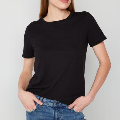 a.n.a Womens Crew Neck Short Sleeve T-Shirt