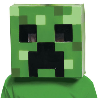 Mens Minecraft Creeper Vacuform Mask Costume Accessory