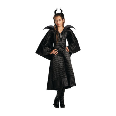 Girls Maleficent Christening Black Gown Deluxe Costume