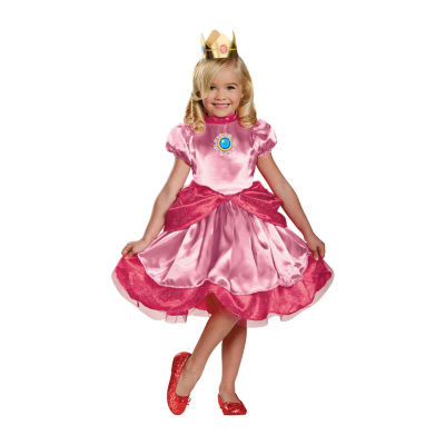 Toddler Girls Deluxe Princess Peach Super Mario Costume