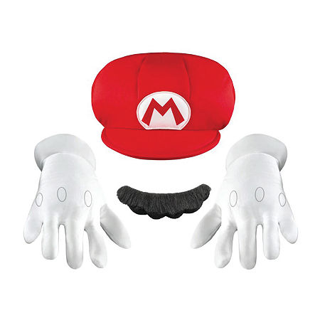 Little & Big Boys Super Mario Kit Costume Accessory, Large, Red