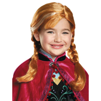 Little & Big  Girls Anna Frozen Wig Costume Accessory