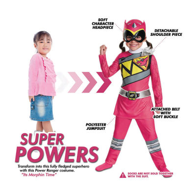 Girls Pink Ranger Classic Costume - Dino Charge