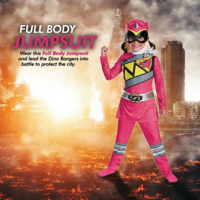 Girls Pink Ranger Classic Costume - Dino Charge