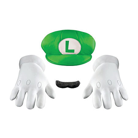 Mens Luigi Super Mario Kit Costume Accessory, Large, Green