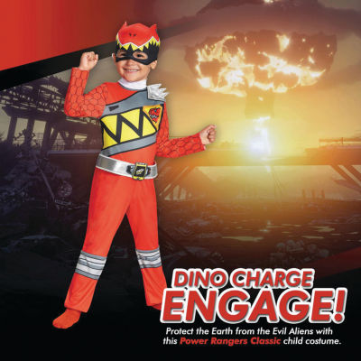 Boys Dino Charge Red Classic Costume