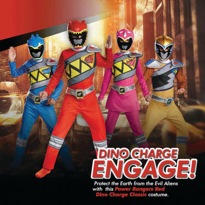 Boys Dino Charge Red Classic Costume