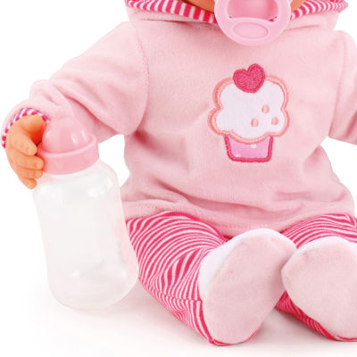 Bayer Design Pink Cupcake 24 Sounds 15 Inch Doll 3-pc. Toy Playset