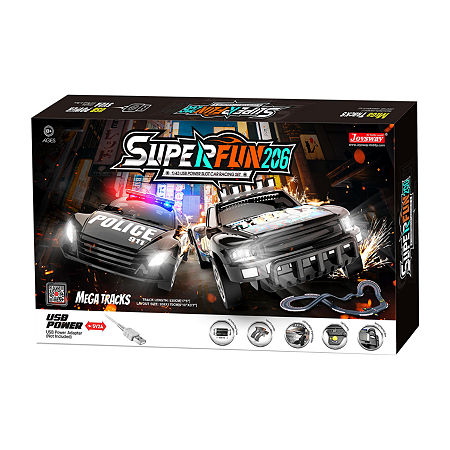 Joysway Superfun Power Slot Car Racing Set - Layout Size: 82X43 Car, One Size