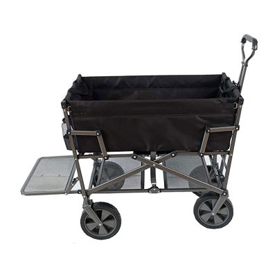 Mac Sports Sports Double Decker Black Wagon - Utility Garden Cart