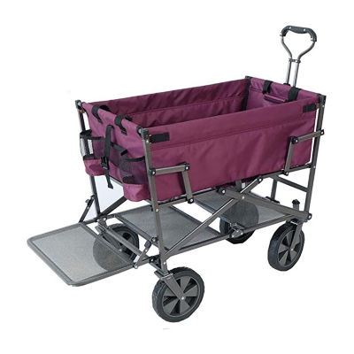 Mac Sports Sports Double Decker Purple Wagon - Utility Garden Cart