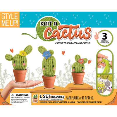 Style Me Up Knit A Cactus Kit 19-pc. Knitting Kit