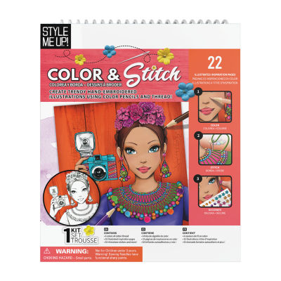 Style Me Up Color & Stitch Kids Art Kit