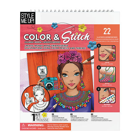 Style Me Up Color & Stitch Kids Art Kit, One Size