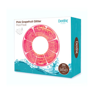 Coconut Float Pink Grapefruit Glitter Water Accessory Pool Float