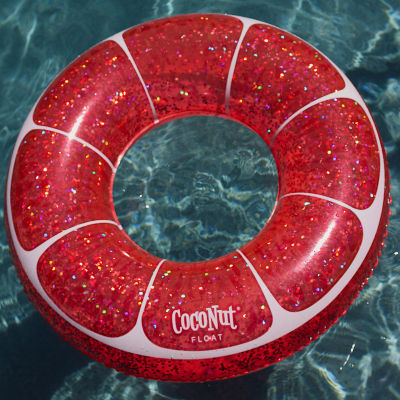 Coconut Float Pink Grapefruit Glitter Water Accessory Pool Float