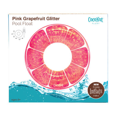 Coconut Float Pink Grapefruit Glitter Water Accessory Pool Floats