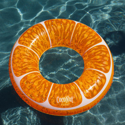 Coconut Float Tangerine Orange Glitter Water Accessory Pool Float